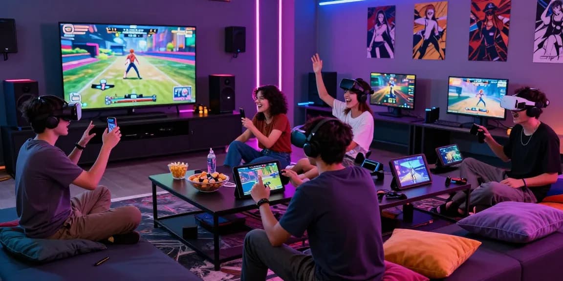 Players enjoying an immersive experience with free hentai games in a lively gaming room.
