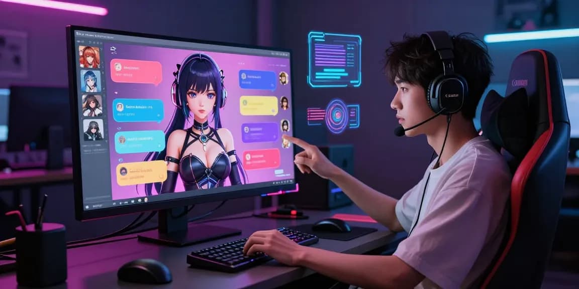 Engaging ai hentai chat experience with interactive anime characters and vibrant chat interface