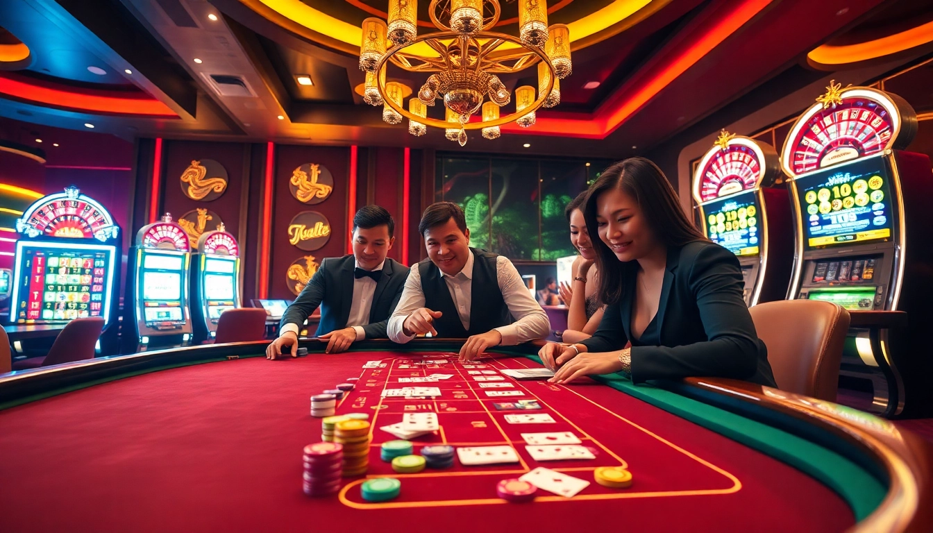 The thrilling GK 88 gaming experience at a vibrant casino table with players, chips, and cards.