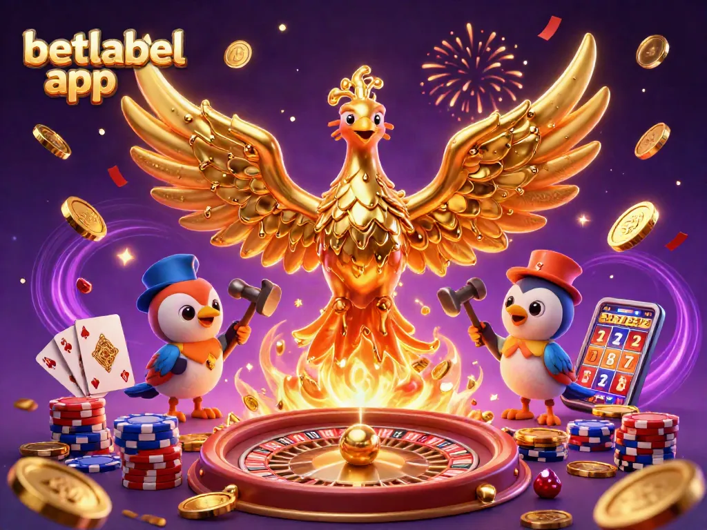 Experience the thrilling betlabel app with vibrant casino elements and winning opportunities illustrated in 3D.