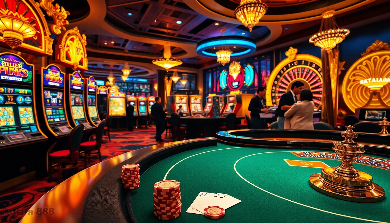 Experience thrilling gameplay at Batara88 with vibrant slot machines and poker tables