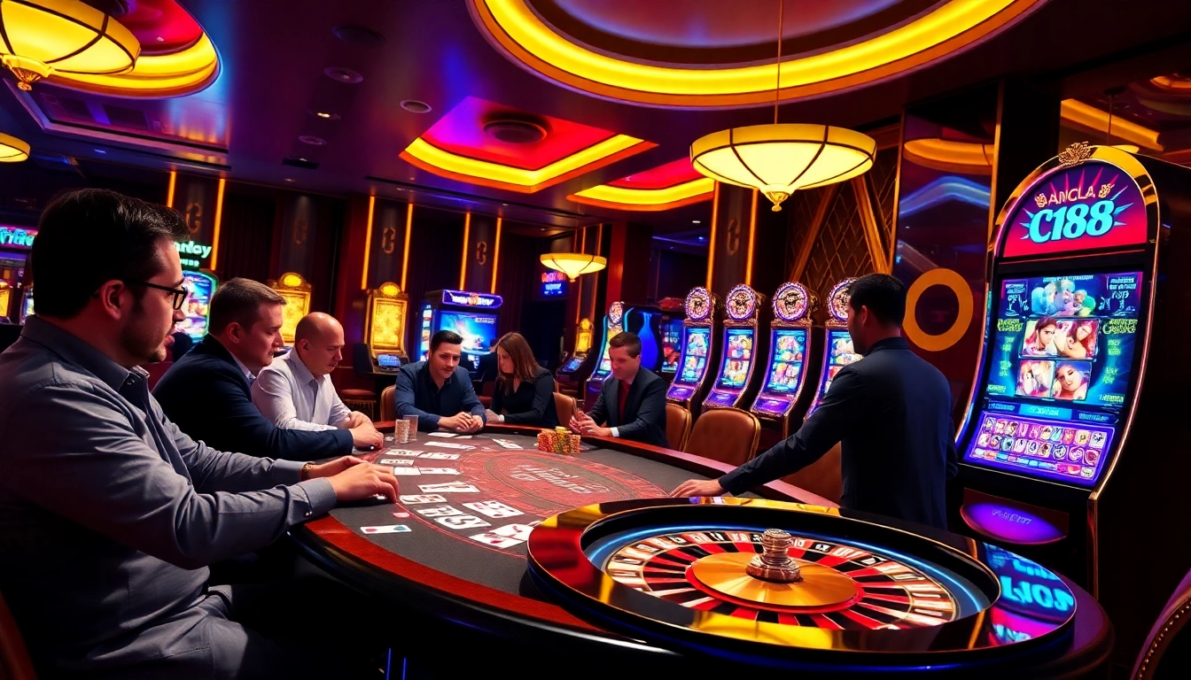 Experience thrilling gameplay at C168's luxurious casino tables filled with action.